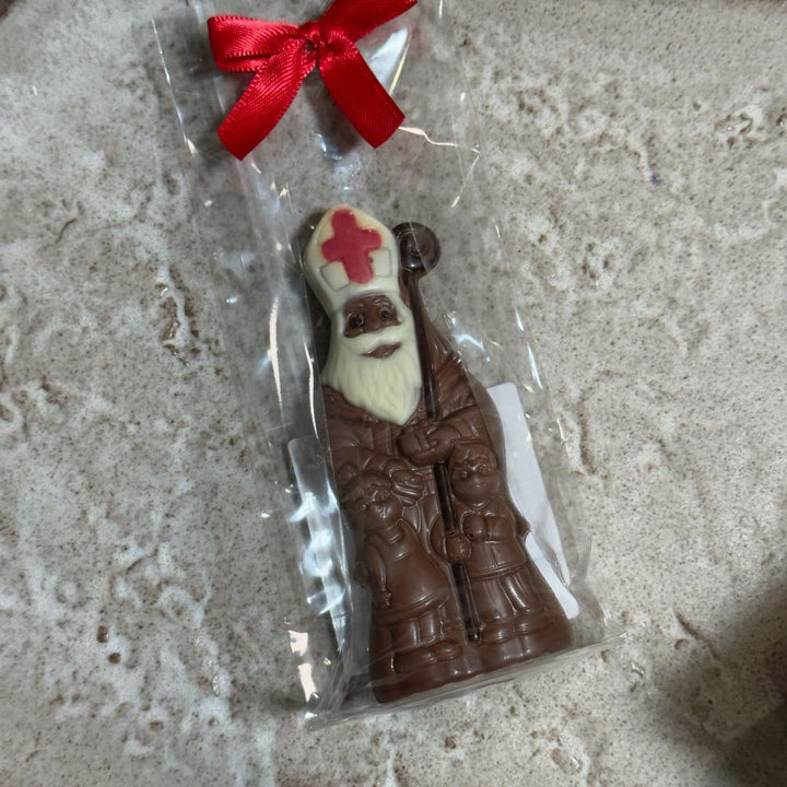 Nikolaus Geschenkbox mit Tee Mini Bischof und Deko