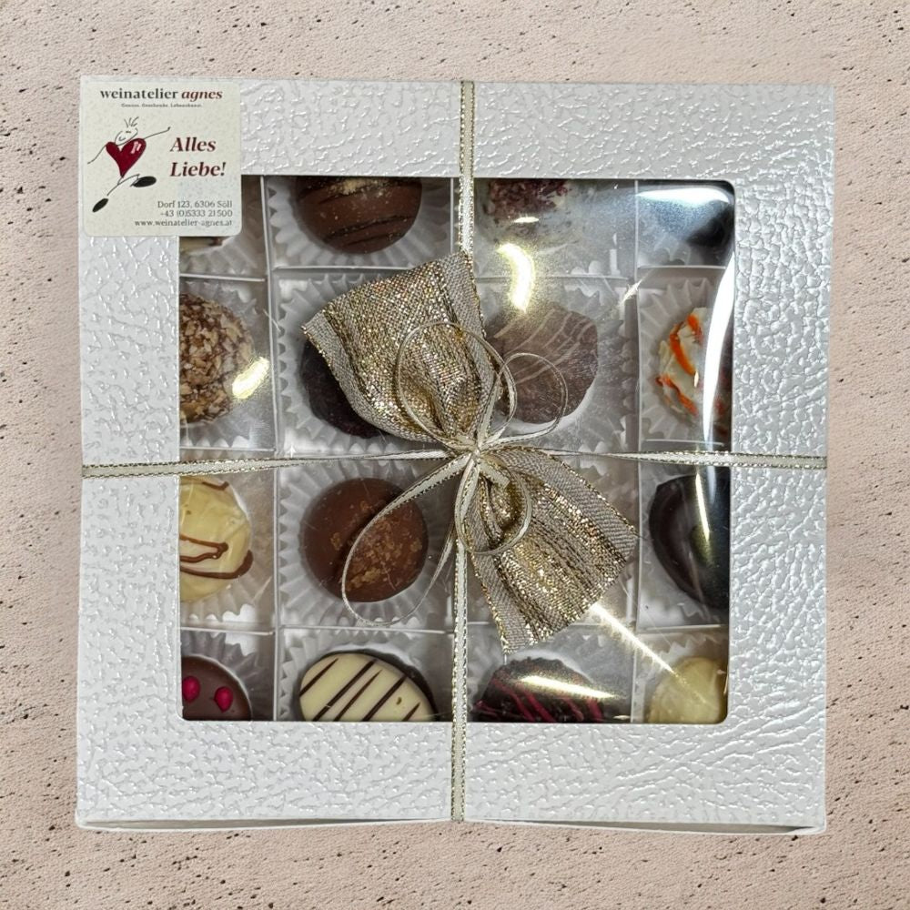 Pralinen Geschenkbox Weihnachten 3er Set je 16 Stück