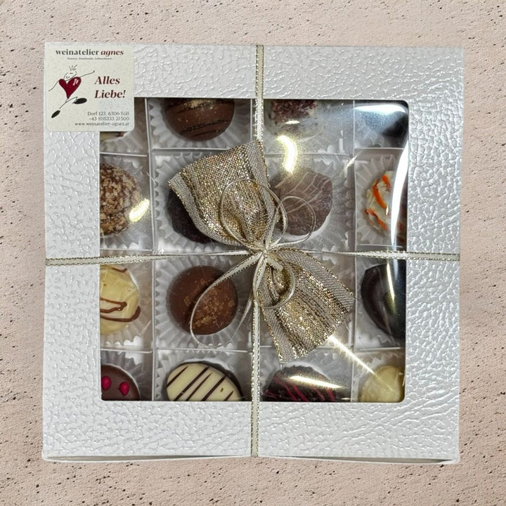 Pralinen Geschenkbox Weihnachten 3er Set je 16 Stück