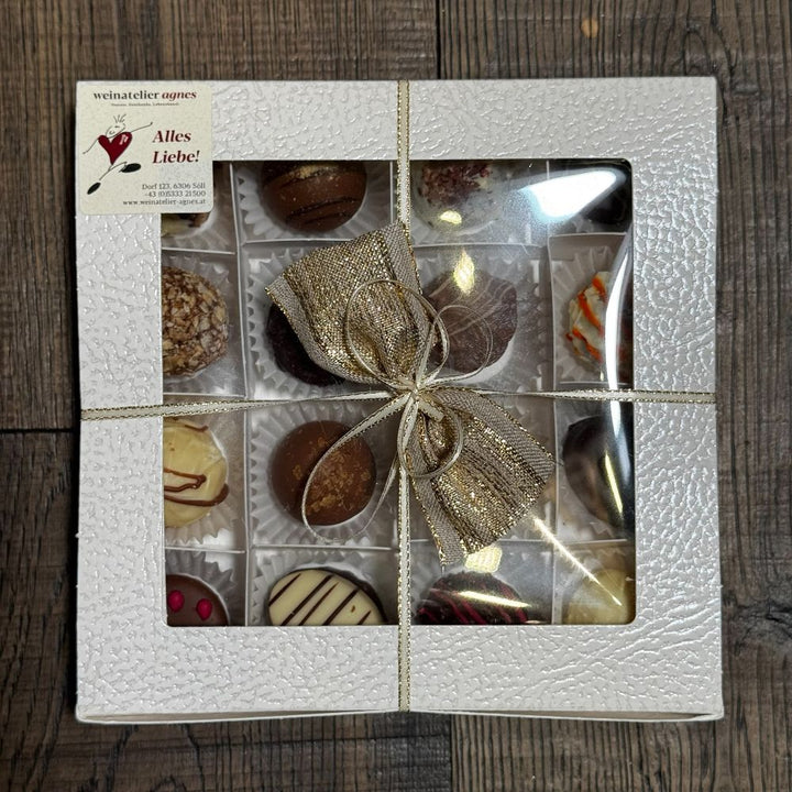 Pralinen Geschenkbox Weihnachten 3er Set je 16 Stück