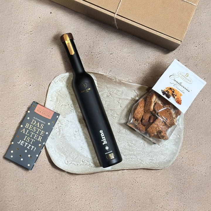 Edelbrand Geschenkbox Kaufmann Birne Schokolade