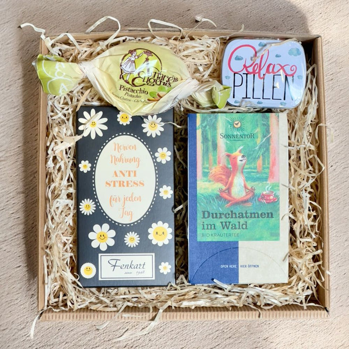 Mini-Box Einfach mal durchatmen – Tee Geschenkbox